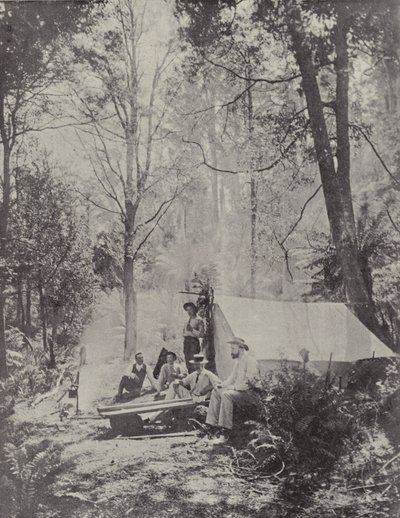 En Bush Camp, Tasmanien af English Photographer