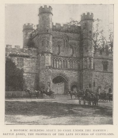En historisk bygning ved at komme under hammeren, Battle Abbey, den afdøde hertuginde af Clevelands ejendom af English Photographer