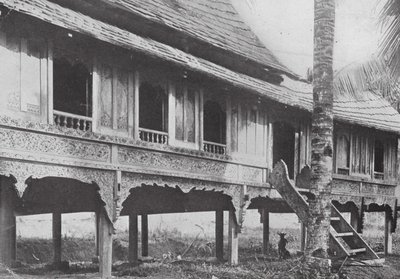 Et malaysisk hus i Sungei Ujong (s/h-billede) af English Photographer
