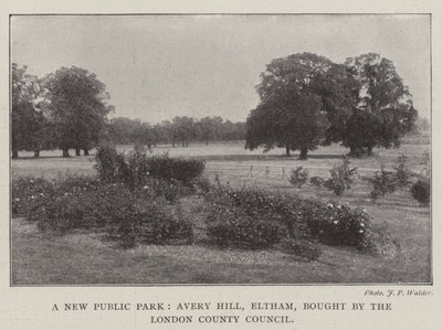 A New Public Park, Avery Hill, Eltham, købt af London County Council af English Photographer
