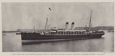 Et nyt fartøj til Harwich-Antwerp Service, Great Eastern Railway Companys Passenger Steamer Bruxelles af English Photographer