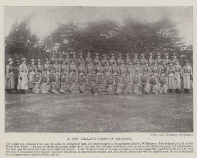 A New Zealand Corps of Amazons, 1900 af English Photographer