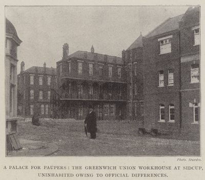 Et palads for fattige, Greenwich Union Workhouse i Sidcup, ubeboet på grund af officielle forskelle af English Photographer