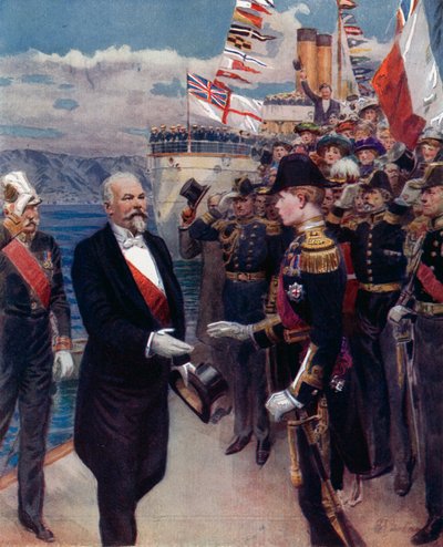 Et besøg af den franske præsident. Den officielle modtagelse af HKH Prinsen af Wales i Portsmouth af English Photographer