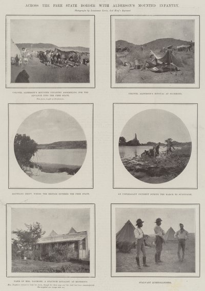På tværs af fristatsgrænsen med Aldersons beredne infanteri af English Photographer