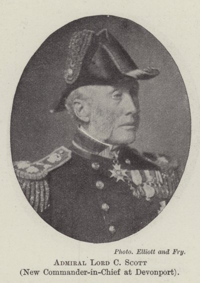 Admiral Lord C Scott, ny øverstkommanderende ved Devonport af English Photographer