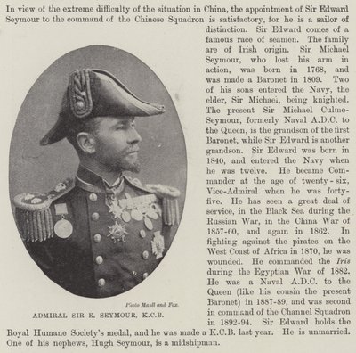 Admiral Sir E Seymour, KCB af English Photographer