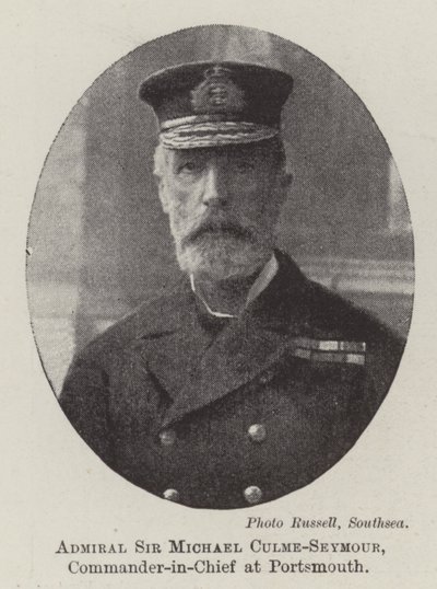 Admiral Sir Michael Culme-Seymour, øverstkommanderende i Portsmouth af English Photographer