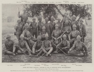Efter Tirah-kampagnen, officerer fra 2. bataljon Royal Irish Regiment af English Photographer