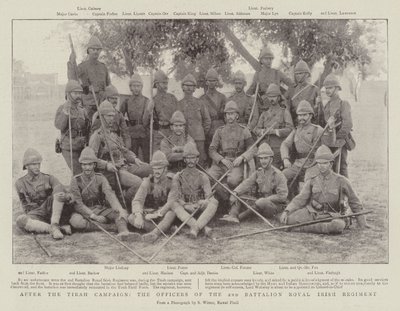 Efter Tirah-kampagnen, officererne fra 2. Bataljon Royal Irish Regiment af English Photographer