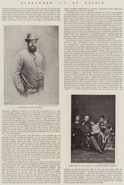 Alexander III af Rusland af English Photographer