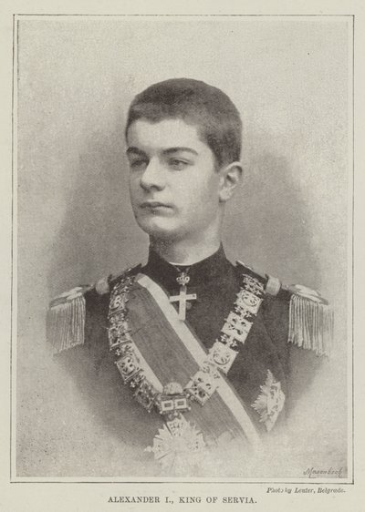 Alexander I, konge af Servien af English Photographer