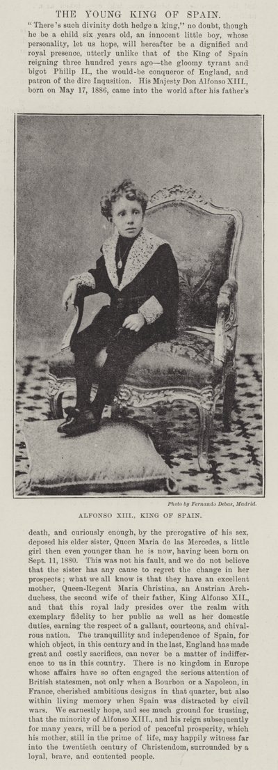 Alfonso XIII, konge af Spanien af English Photographer