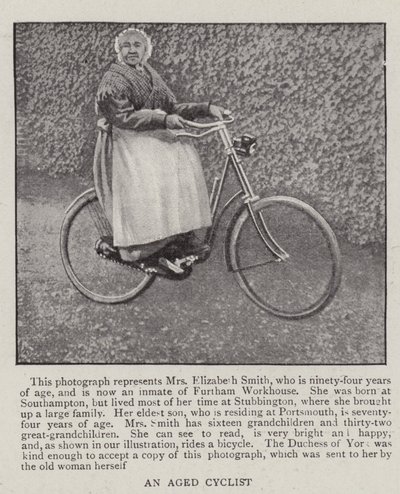 En gammel cyklist af English Photographer