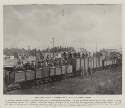 Pansertog med Colt Guns ved Braamfontein af English Photographer