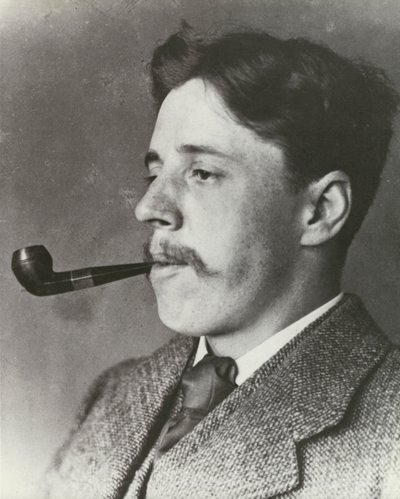 Arnold Bennett, ryger pibe, portræt (s/h foto) af English Photographer