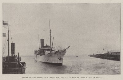 Ankomst af Steam-Ship Port Morant til Avonmouth med last af frugt af English Photographer