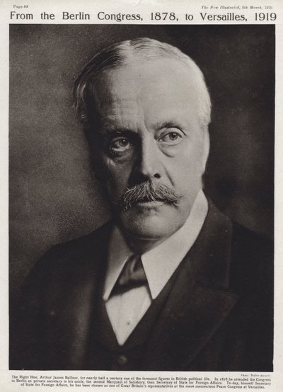 Arthur Balfour, britisk konservativ politiker og premierminister (s/h foto) af English Photographer