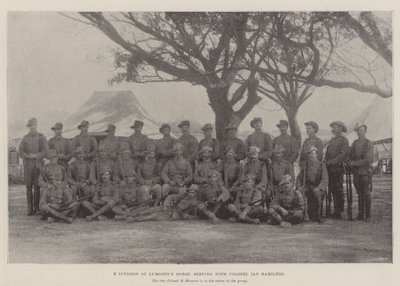 B-afdelingen af Lumsdens Horse, tjener med oberst Ian Hamilton af English Photographer