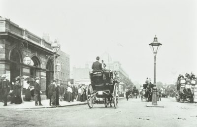 Baker Street Station, Marylebone Road, Westminster LB: kigger mod øst ved Baker Street, 1895 af English Photographer