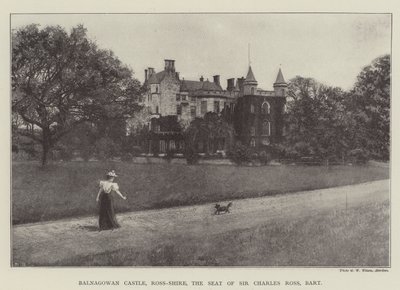 Balnagowan Castle, Ross-Shire, sæde for Sir Charles Ross, Baronet af English Photographer