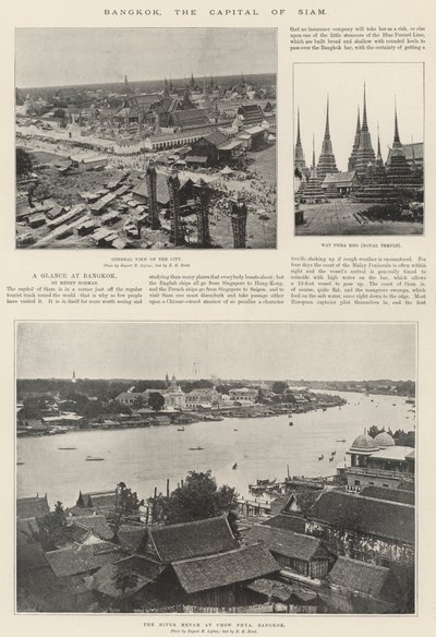 Bangkok, hovedstaden i Siam af English Photographer