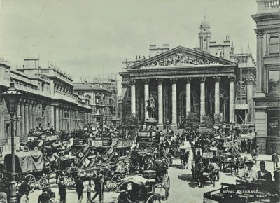 Bank of England, Threadneedle Street, City of London, 1890 af English Photographer