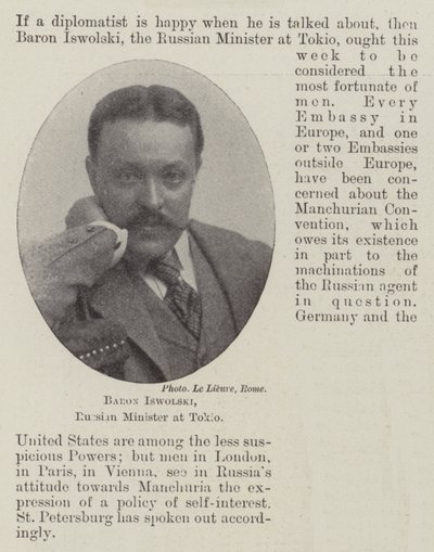 Baron Iswolski, russisk minister i Tokio af English Photographer