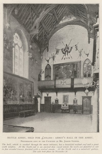 Battle Abbey, solgt for £200.000, Abbots Hall in the Abbey af English Photographer