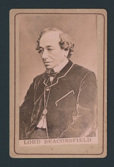 Benjamin Disraeli, visitkort af English Photographer