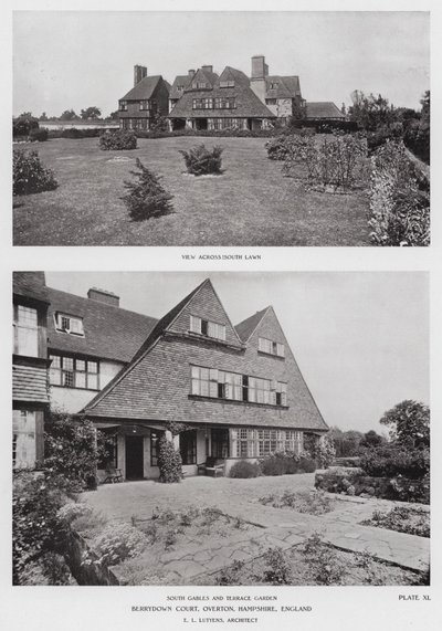 Berrydown Court, Overton, Hampshire, England (s/h-billede) af English Photographer