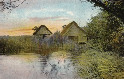 Bådehuse, Horsey Mere af English Photographer