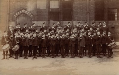 Boys Brigade Band, formentlig (s/h-billede) af English Photographer