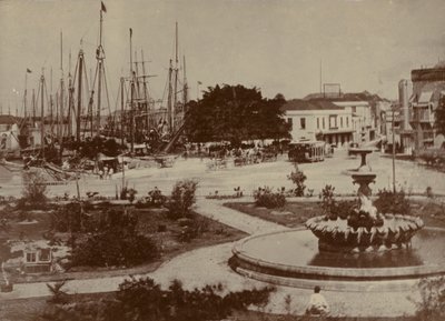 Bridgetown Harbour, omkring 1900 af English Photographer