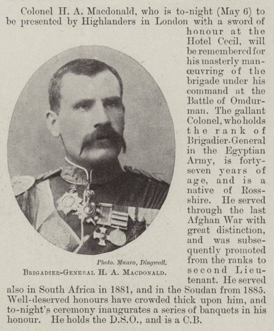 Brigadegeneral HA Macdonald af English Photographer