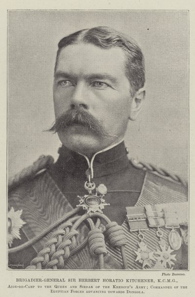 Brigadegeneral Sir Herbert Horatio Kitchener, KCMG af English Photographer