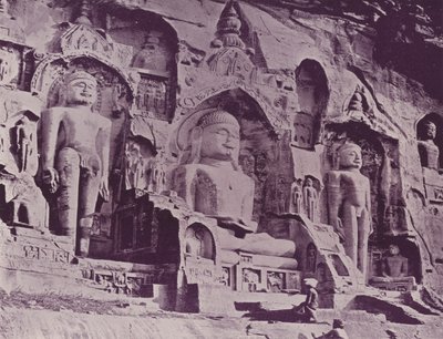 Buddhistiske figurer, The Happy Valley, Gwalior af English Photographer