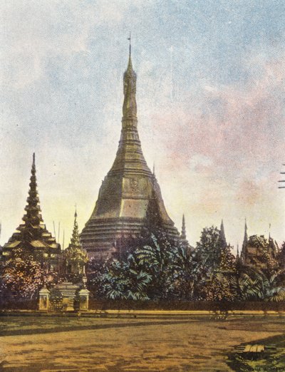 Burmah / Myanmar: Sule-pagoden, Rangoon (farvefoto) af English Photographer