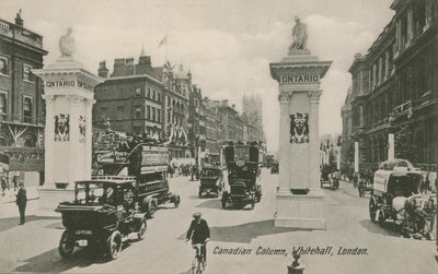 Den canadiske søjle, Whitehall, London af English Photographer