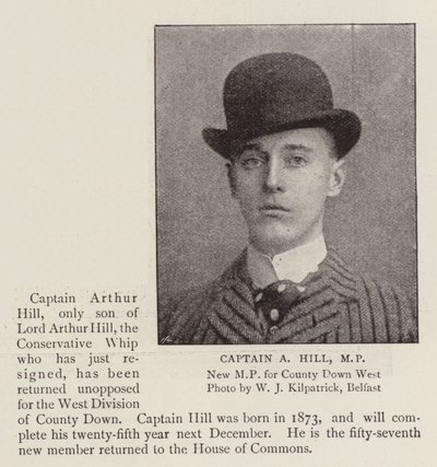 Captain A Hill, MP af English Photographer