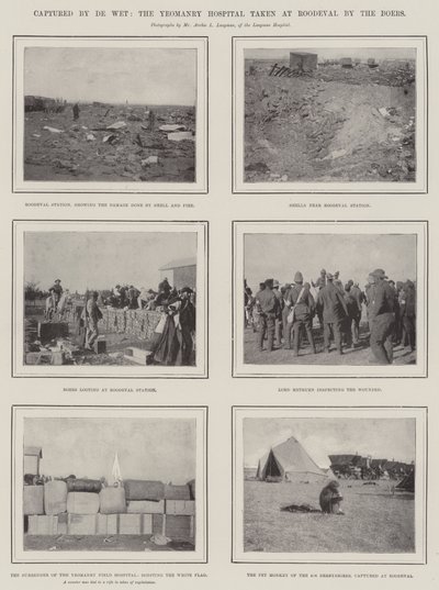 Fanget af De Wet, Yeomanry Hospital taget ved Roodeval af boerne af English Photographer
