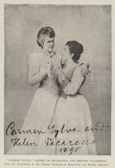 Carmen Sylva (dronning af Rumænien) og Helene Vacaresco af English Photographer