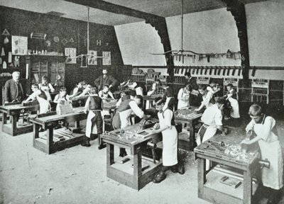 Tømrerklasse, 1896 af English Photographer