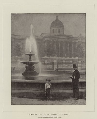 Fanget fiskeri i bevarede farvande, en tragedie på Trafalgar Square af English Photographer
