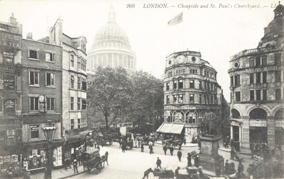 Cheapside og St Pauls kirkegård af English Photographer