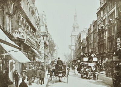 Cheapside, kigger mod øst, City of London, 1890 af English Photographer
