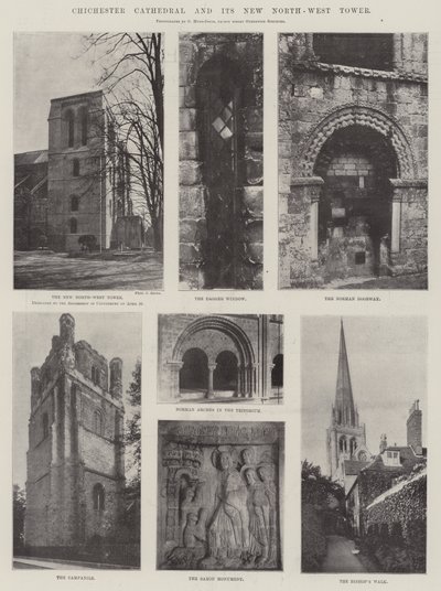 Chichester Cathedral og dets nye nordvestlige tårn af English Photographer