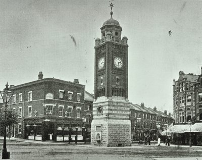Clock Tower, The Broadway, Crouch End, 1890 af English Photographer