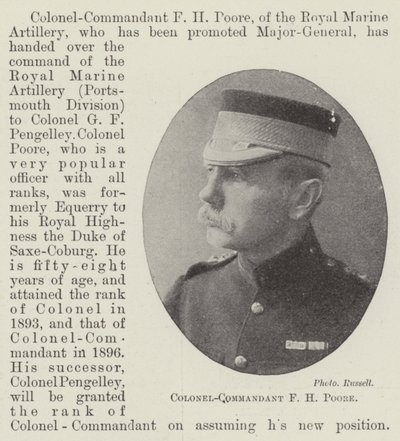 Oberstkommandant F H Poore af English Photographer