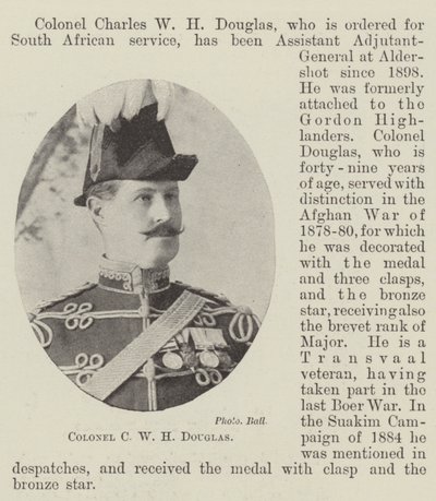 Oberst C W H Douglas af English Photographer